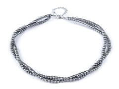 Kraftika 1ks (12) šedá perlová perlový náhrdelník