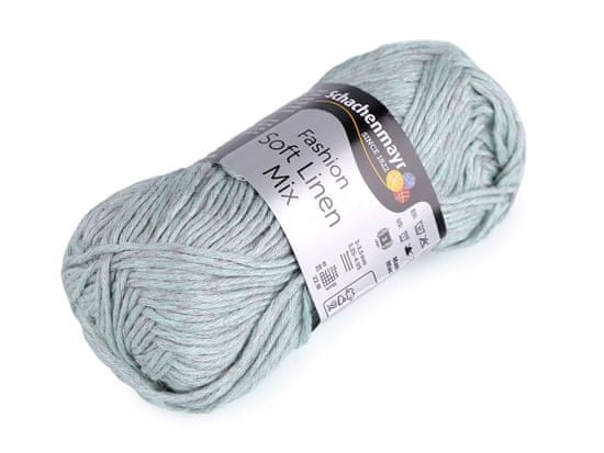 Kraftika 1ks 53 modrá holubí pletací příze soft linen mix 50g