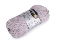 Kraftika 1ks fialová lila světlá pletací příze soft linen mix 50g