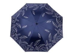 Kraftika 1ks 4 modrá pařížská dámský skládací deštník listy