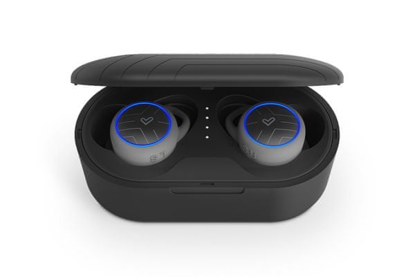 sportovní bezdrátová true wireless sluchátka energy sistem sport 2 true wireless nabíjecí box pro 4 plná nabití voděodolná dle ipx4 neodymové měniče skvělý zvuk secure fit systém upevnění v uších handsfree mikrofon easy connect párování