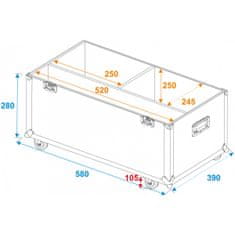 Roadinger Transportní Case pro 2x Eurolite Spark Master