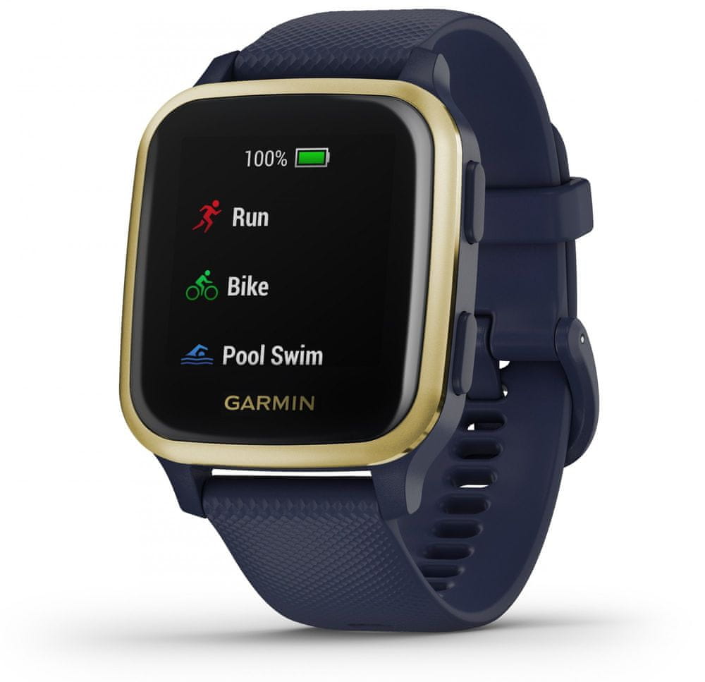 Garmin VENU SQ Music, Navy/Light Gold