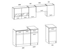 Nejlevnější nábytek Kuchyně BELISA 160/220 cm, rijeka světlá