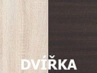 Nejlevnější nábytek Kuchyně JAMISON 180/240 cm, korpus wenge/dvířka dub sonoma