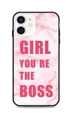 TopQ Kryt LUXURY iPhone 12 mini pevný Girl Boss 53374