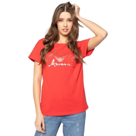Emporio Armani Dámské tričko 164340 0P291 00074 červená - Emporio Armani