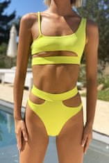 Gemini Dámské plavky Malibu Cut Out Bikini Lime - Hugz limetka L