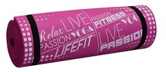 LIFEFIT Podložka LIFEFIT YOGA MAT EXKLUZIV PLUS, 180x58x1,5cm, bordó