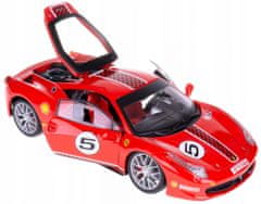 BBurago 1:24 Ferrari Racing 458 Challenge červená