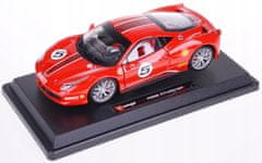 BBurago 1:24 Ferrari Racing 458 Challenge červená