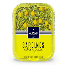 La Perle des Dieux Francouzské sardinky v extra panenském olivovém oleji s citronem 115g