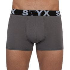 Styx 3PACK pánské boxerky sportovní guma nadrozměr tmavě šedé (R10636363) - velikost XXXL