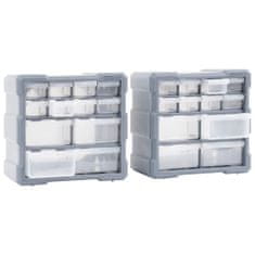 Greatstore Organizéry s 12 zásuvkami 2 ks 26,5 x 16 x 26 cm