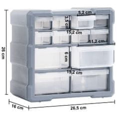 Greatstore Organizéry s 12 zásuvkami 2 ks 26,5 x 16 x 26 cm