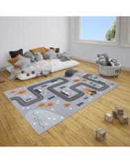 Hanse Home DOPRODEJ: 120x170 cm Dětský koberec Adventures 104535 Grey/mustard 120x170