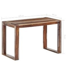 Greatstore Jídelní stůl 120 x 60 x 76 cm masivní sheeshamové dřevo