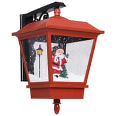 Greatstore Vánoční závěsná lampa LED světla a Santa červená 40x27x45 cm