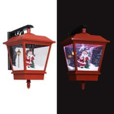 Greatstore Vánoční závěsná lampa LED světla a Santa červená 40x27x45 cm