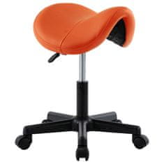 Greatstore Pracovní stolička oranžová umělá kůže