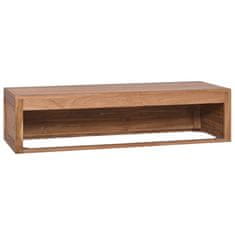 Greatstore Nástěnná koupelnová skříňka 120x45x30 cm masivní teakové dřevo