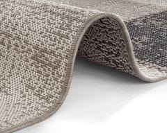 NORTHRUGS AKCE: 80x200 cm Kusový koberec Beach 103848 Taupe/Cream/Black – na ven i na doma 80x200