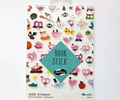 Kraftika Samolepky book stick- srdíčko (1008ks) ,jednoduché,