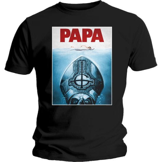 Tričko Papa Jaws unisex černé