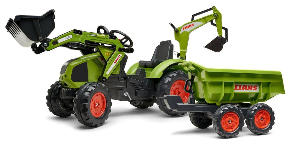 Falk Traktor Claas Axos šlapací - s přední i zadní lžící