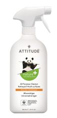 Attitude Univerzální čistící prostředek s vůní citronové kůry s rozprašovačem, 800 ml