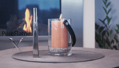 PureFlame X Luxusní USB plazmový zapalovač svíček, barva ocelová