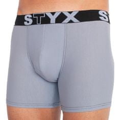 Styx Pánské boxerky long sportovní guma světle šedé (U1067) - velikost L