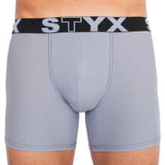 Styx Pánské boxerky long sportovní guma světle šedé (U1067) - velikost L