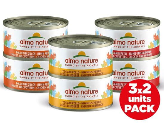 Almo Nature HFC Cats - Multipack s kuřetem 6x70 g