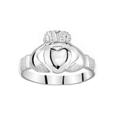Silvego Dámský celostříbrný prsten Claddagh ZTR96391 (Obvod 50 mm)