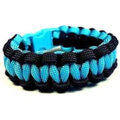 Cordell Paracord náramek Solomon Černá-Modrá (Rozměr XL ( 20 - 21 cm ))