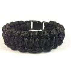 Cordell Paracord náramek Solomon Černá (Rozměr XL ( 20 - 21 cm ))