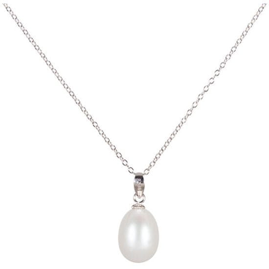 JwL Luxury Pearls Stříbrný náhrdelník s pravou perlou JL0436 (řetízek, přívěsek)