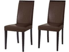 Danish Style Jídelní židle Reve (SET 2 ks), tmavě hnědá / černá