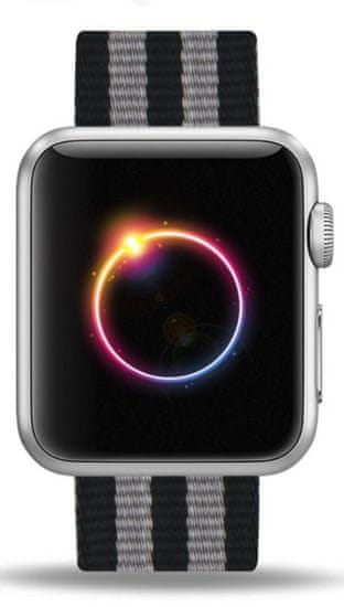 SAMURRAI nylonový řemínek pro Apple Watch - černý B - 38 / 40 mm