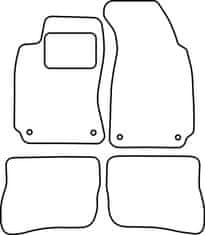 Vopi Textilní autokoberce VW Passat B5 1996-2005, barva koberce: černá, barva obšití: černé