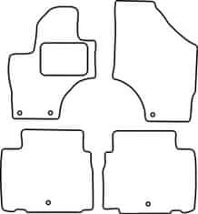 Vopi Textilní autokoberce Hyundai ix55 2008- (5 míst) , barva koberce: černá, barva obšití: černé