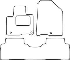 Vopi Textilní autokoberce Kia Sorento 2015-2020, barva koberce: černá, barva obšití: černé