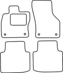 Vopi Textilní autokoberce Škoda Superb III. 2015-2023, barva koberce: černá, barva obšití: černé