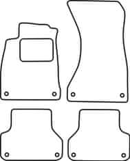 Vopi Textilní autokoberce Audi A4 2016-, barva koberce: černá, barva obšití: černé
