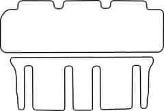 Vopi Textilní autokoberce Kia Carnival 2006-2014 (2. a 3. řada), barva koberce: černá, barva obšití: černé