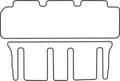 Vopi Textilní autokoberce Kia Carnival 2006-2014 (2. a 3. řada), barva koberce: černá, barva obšití: černé