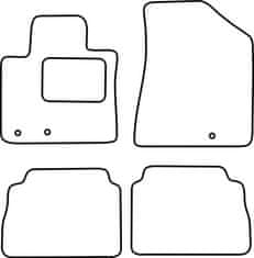 Vopi Textilní autokoberce Kia Sorento 2009-2012, barva koberce: černá, barva obšití: černé