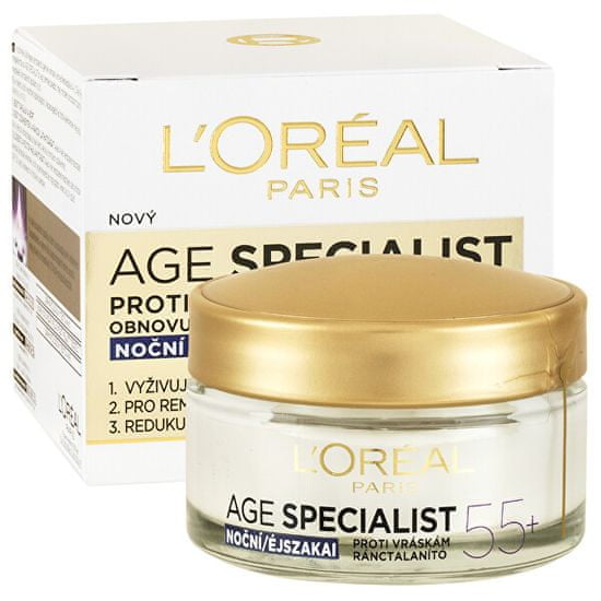 L’ORÉAL PARIS Noční krém proti vráskám Age Specialist 55+ 50 ml