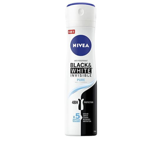 Nivea Antiperspirant ve spreji Black & White Invisible Pure 150 ml